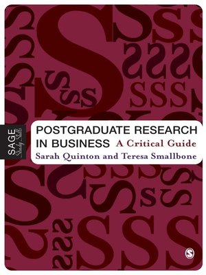 cover image of Postgraduate Research in Business